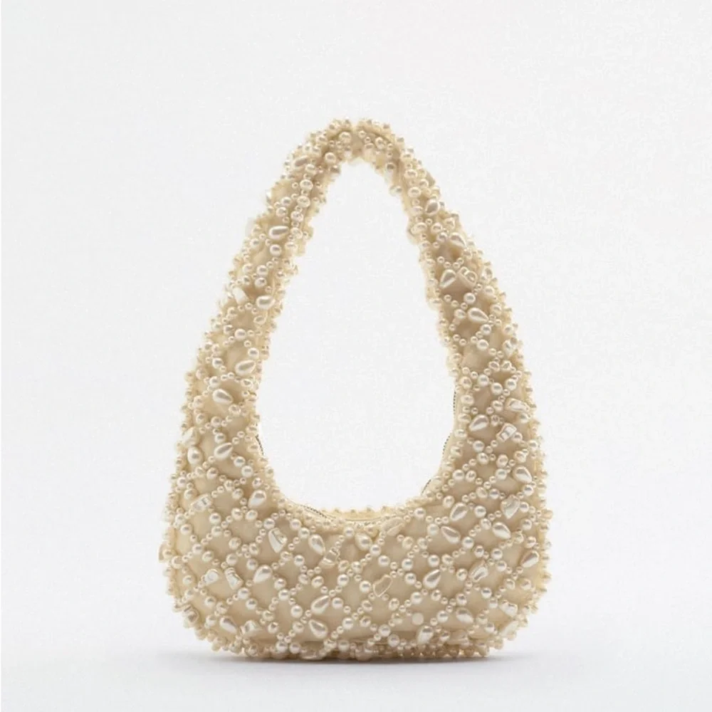 RARE Zara Pearl Shoulder Bag - Picture 15 of 17